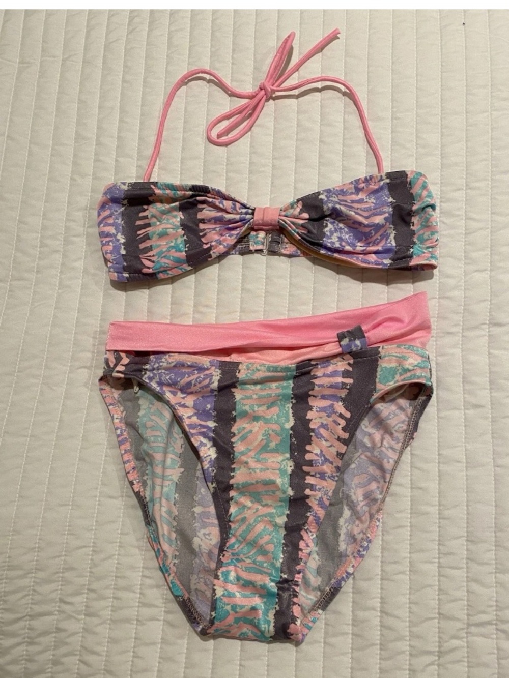 Vintage Unbranded USA made Bikini Swim Bathing Suit Sz 9